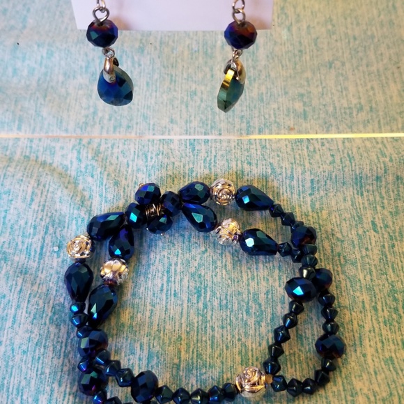 NWT 3pc Handmade Necklace Bracelet Earrings - Picture 3 of 8